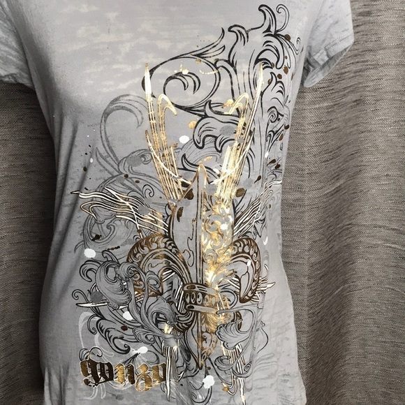 BELLA LARGE GRAY & GOLD T-SHIRT - Picture 4 of 7